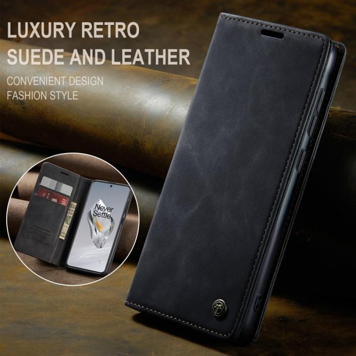 Caseme - CASEME 013 OnePlus 12 5G Skal Business Stil med Kortfack - Svart