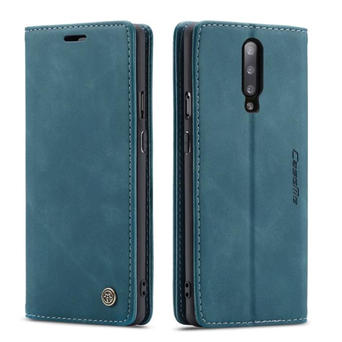 Caseme - CASEME 013 OnePlus 7 Pro Skal Auto-absorberande PU Läder Blå