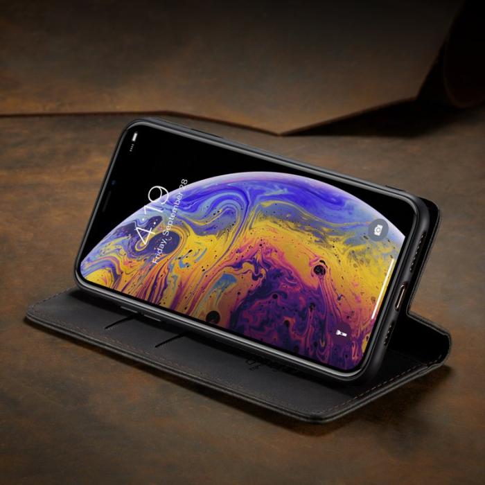 Caseme - CASEME 013 PU Läder Plånboksfodral till iPhone XS Max - Svart