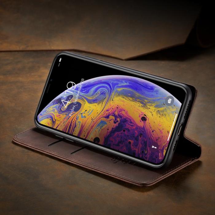 Caseme - CASEME 013 PU Läder Skal för iPhone XS Max 6.5 tum - Kaffe