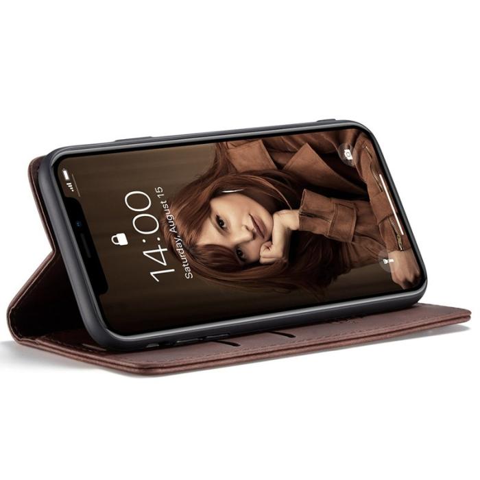 Caseme - CASEME 013 PU Leather Wallet Cover för iPhone XR - Kaffe