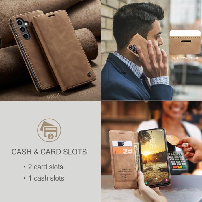 Caseme - CASEME 013 Samsung Galaxy S25+ Skal med kortfack - Brun