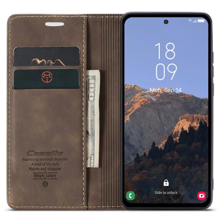 Caseme - CASEME 013 Series Fodral för Samsung Galaxy A54 5G - Kaffe