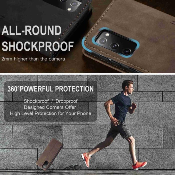 Caseme - CASEME 013 Series Fodral för Samsung Galaxy S20 FE 2022 - Kaffe