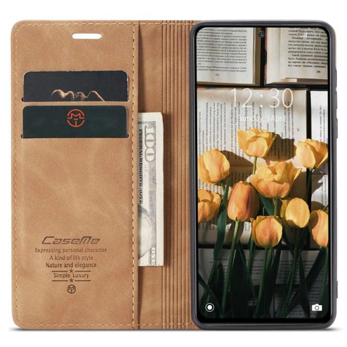 Caseme - CASEME 013 Series Fodral för Xiaomi 12 5G - Brun PU Läder