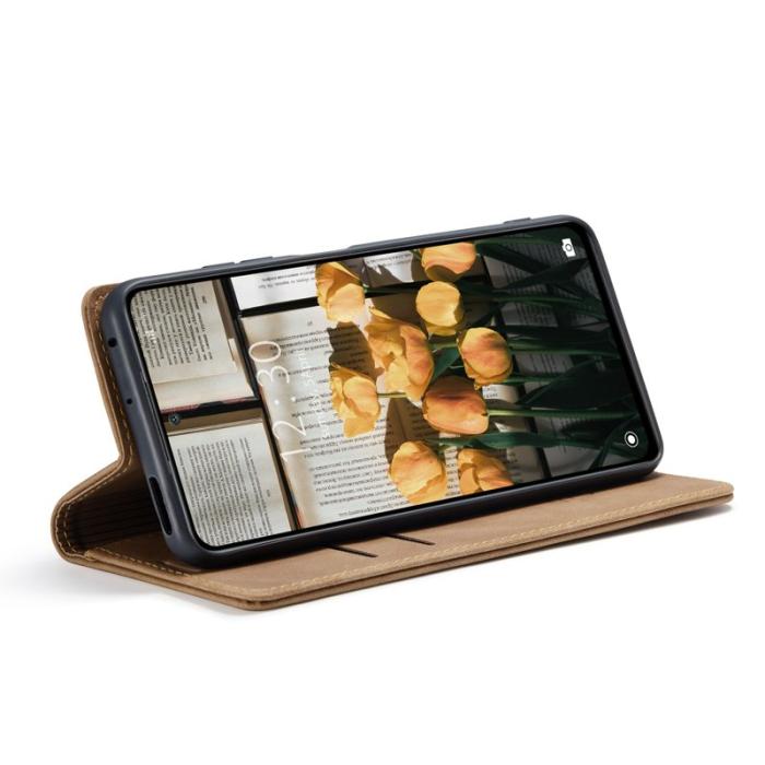 Caseme - CASEME 013 Series Fodral för Xiaomi 12 5G - Brun PU Läder