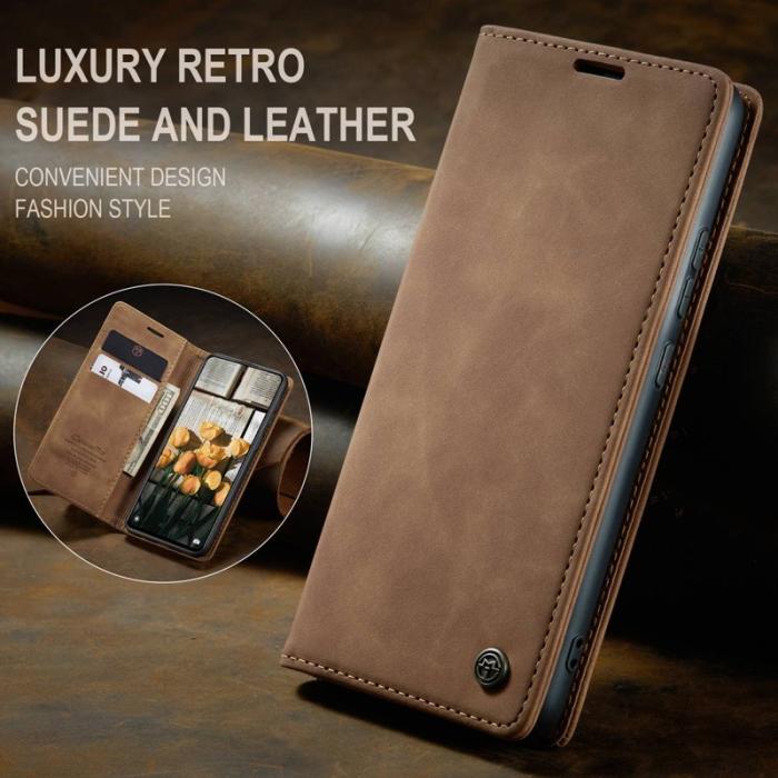 Caseme - CASEME 013 Series Fodral för Xiaomi 12 5G - Brun PU Läder