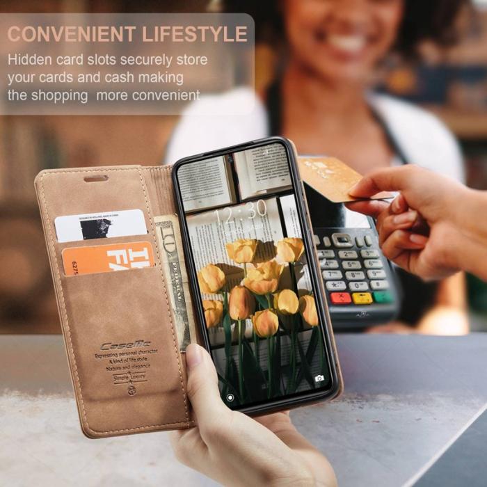 Caseme - CASEME 013 Series Fodral för Xiaomi 12 5G - Brun PU Läder
