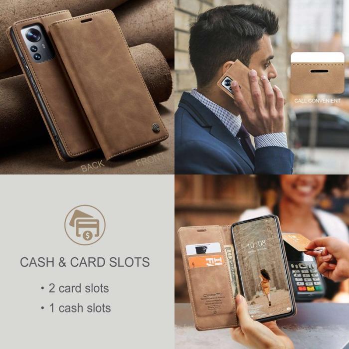 Caseme - CASEME 013 Series Fodral för Xiaomi 12 Pro 5G - Brun