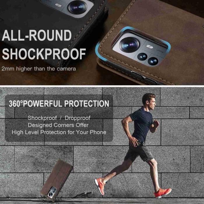 Caseme - CASEME 013 Series Fodral för Xiaomi 12 Pro 5G - Kaffe