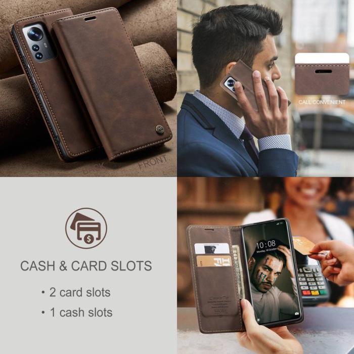Caseme - CASEME 013 Series Fodral för Xiaomi 12 Pro 5G - Kaffe
