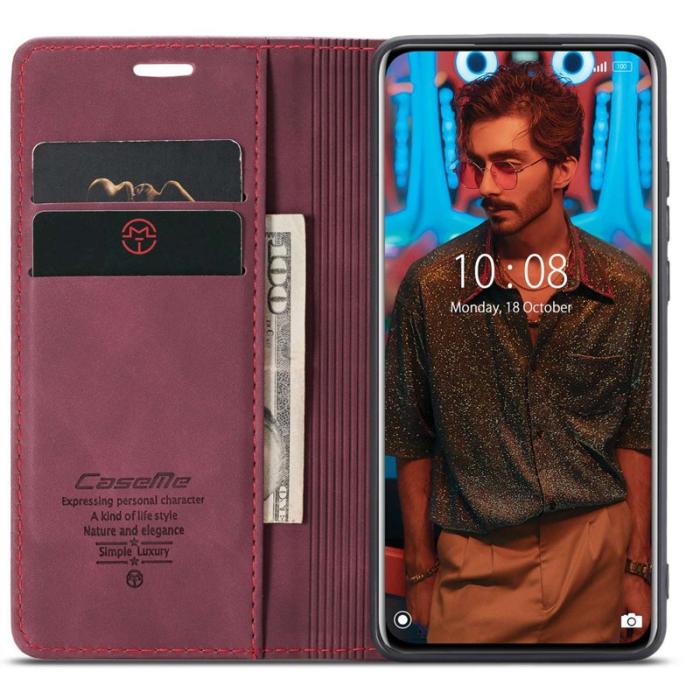 Caseme - CASEME 013 Series Fodral för Xiaomi 12 Pro 5G - Vinröd