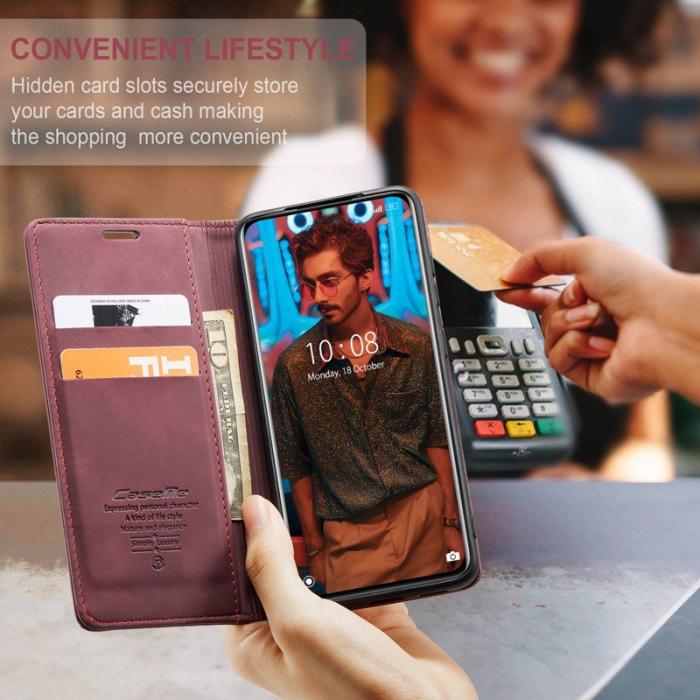 Caseme - CASEME 013 Series Fodral för Xiaomi 12 Pro 5G - Vinröd