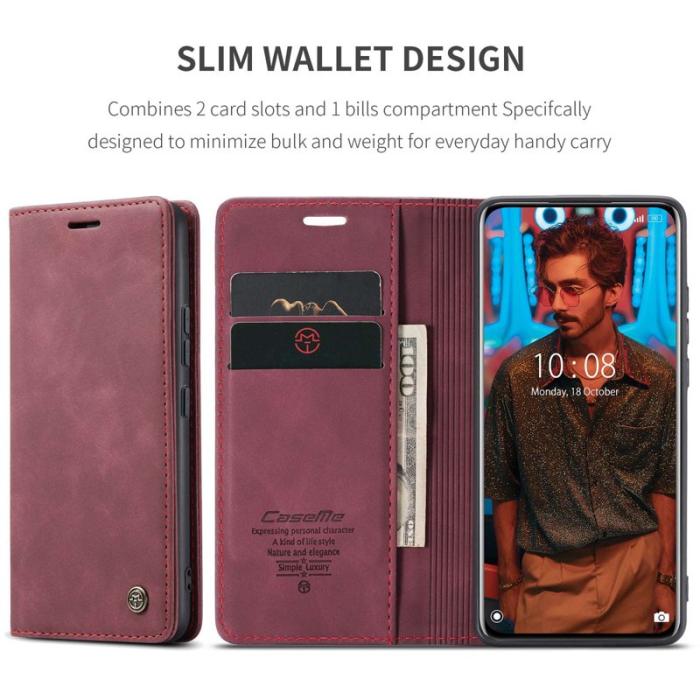 Caseme - CASEME 013 Series Fodral för Xiaomi 12 Pro 5G - Vinröd