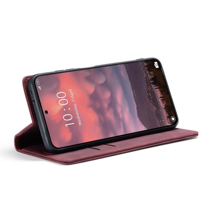 Caseme - CASEME 013 Series Fodral för Xiaomi 14T Pro i Röd Läder