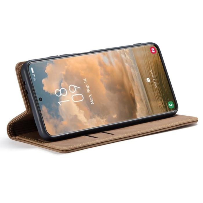 Caseme - CASEME 013 Series Fodral i Läder för Samsung Galaxy S21 Ultra - Brun