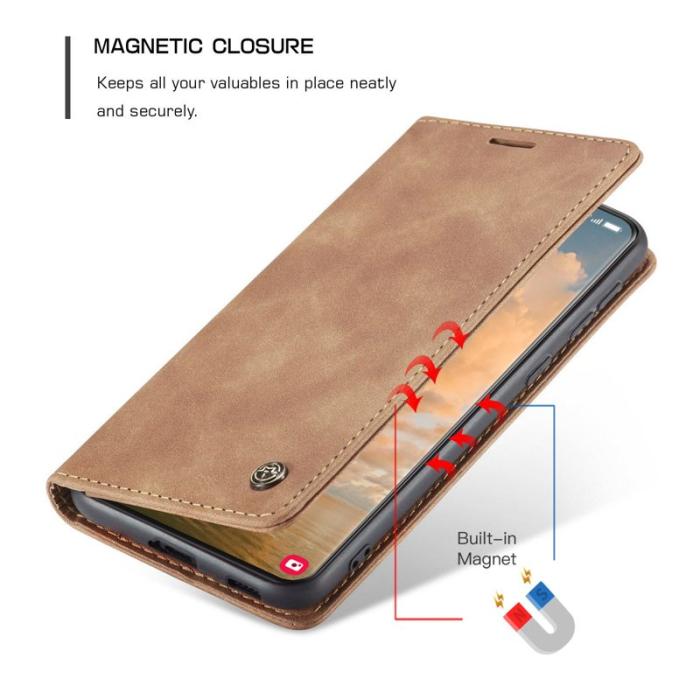 Caseme - CASEME 013 Series Fodral i Läder för Samsung Galaxy S21 Ultra - Brun