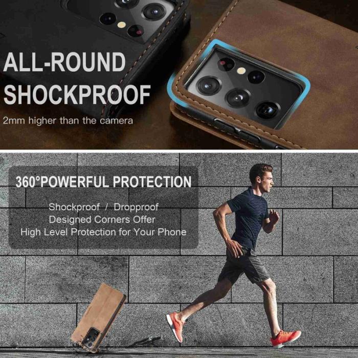 Caseme - CASEME 013 Series Fodral i Läder för Samsung Galaxy S21 Ultra - Brun