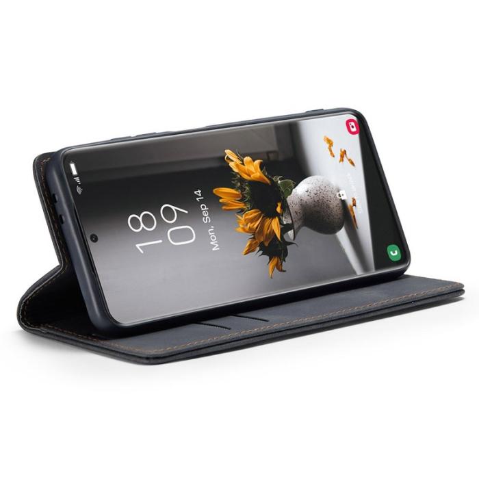 Caseme - CASEME 013 Series Fodral i Läder för Samsung Galaxy S21 Ultra - Svart