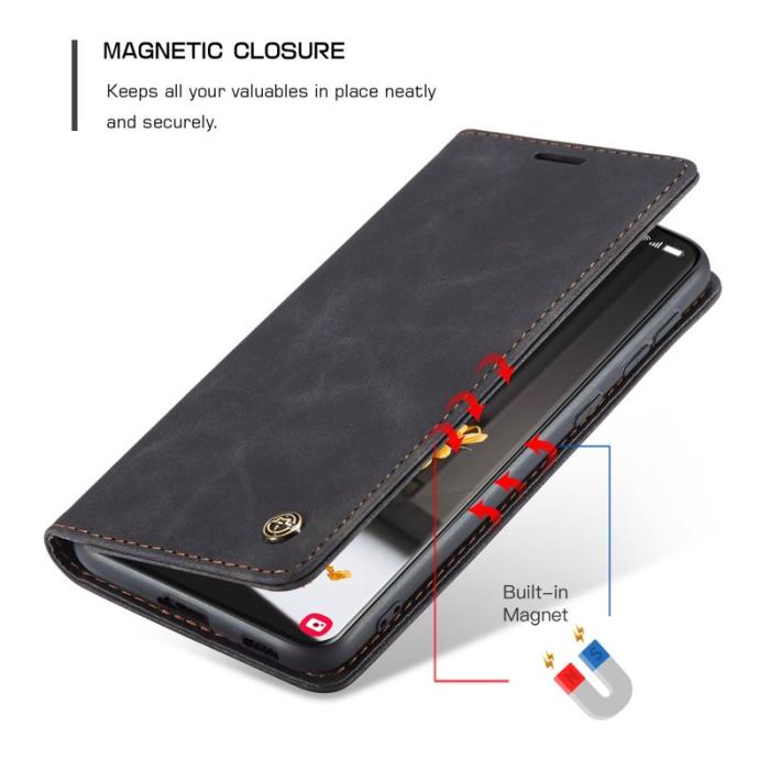 Caseme - CASEME 013 Series Fodral i Läder för Samsung Galaxy S21 Ultra - Svart