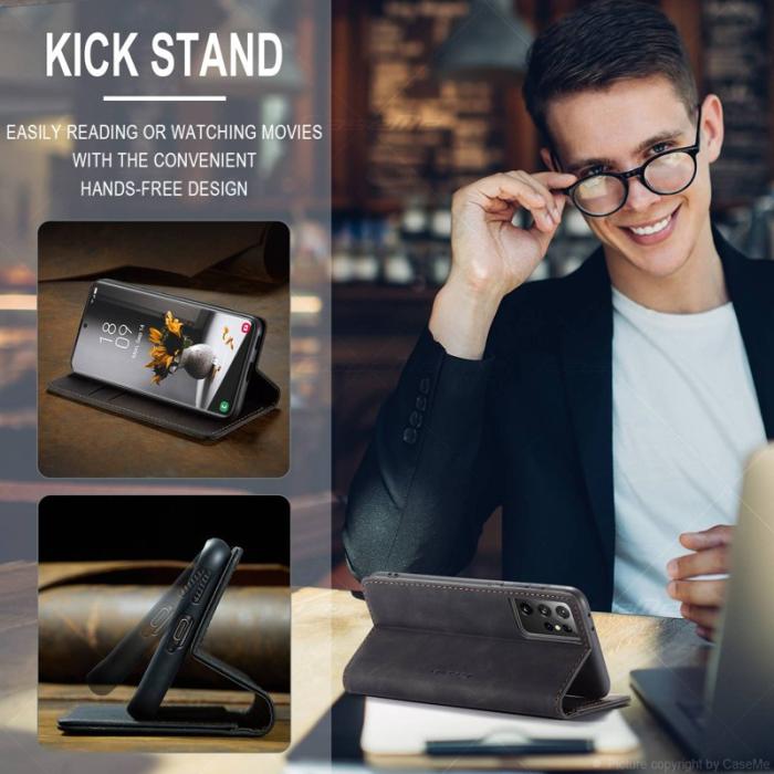 Caseme - CASEME 013 Series Fodral i Läder för Samsung Galaxy S21 Ultra - Svart