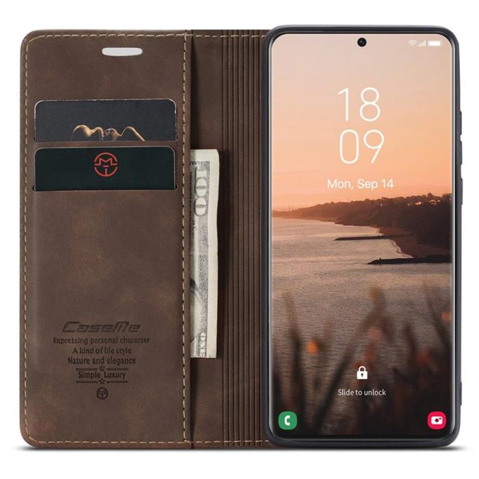 Caseme - CASEME 013 Series Fodral i Läder med Magnetlås för Samsung Galaxy S21 Ultra 5G