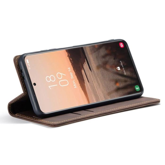 Caseme - CASEME 013 Series Fodral i Läder med Magnetlås för Samsung Galaxy S21 Ultra 5G