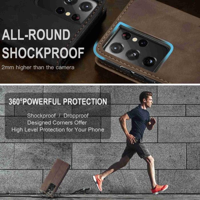 Caseme - CASEME 013 Series Fodral i Läder med Magnetlås för Samsung Galaxy S21 Ultra 5G