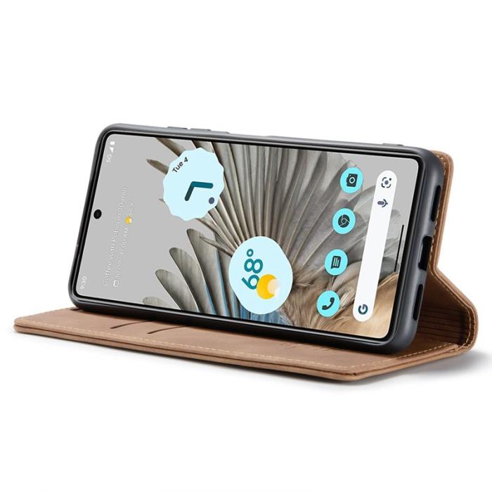 Caseme - CASEME 013 Series Google Pixel 7 Pro Fodral PU Läder Brun
