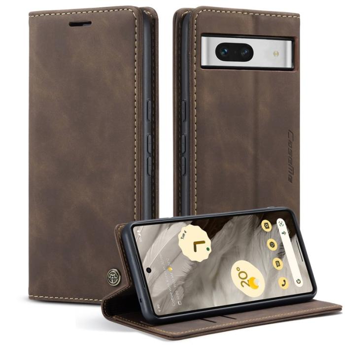 Caseme - CASEME 013 Series Google Pixel 7a Skal Kortfack Läder Kaffe