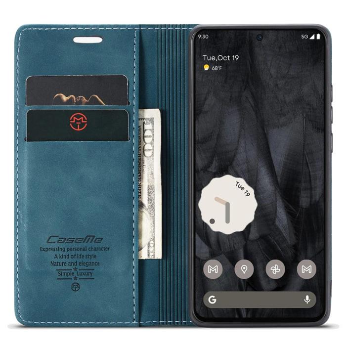 Caseme - CASEME 013 Series Google Pixel 8 Pro Fodral PU Läder Blå