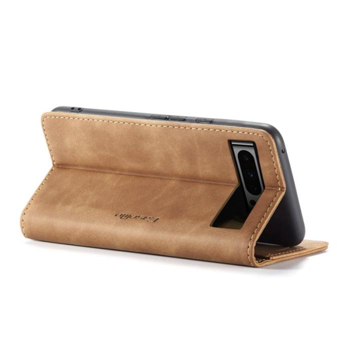 Caseme - CASEME 013 Series Google Pixel 8 Pro Fodral PU Läder Brun