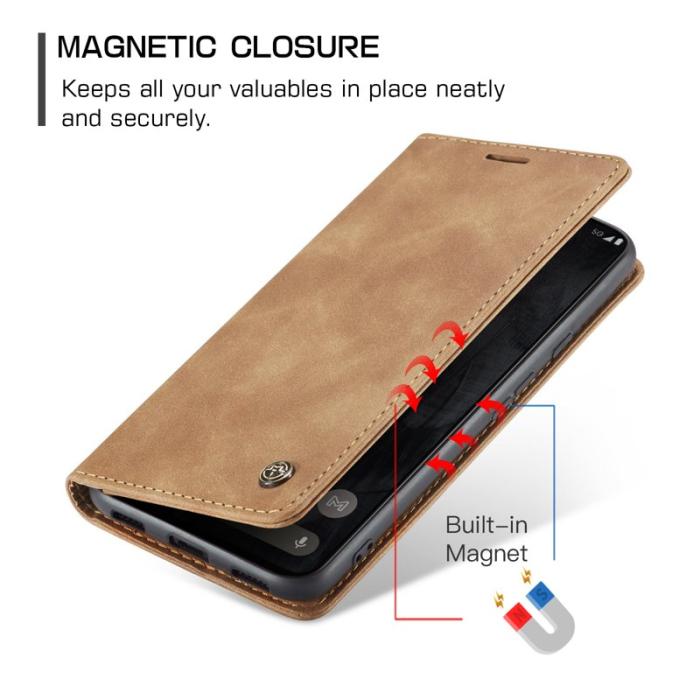 Caseme - CASEME 013 Series Google Pixel 8 Pro Fodral PU Läder Brun