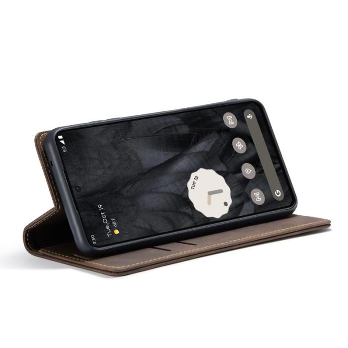 Caseme - CASEME 013 Series Google Pixel 8 Pro Fodral PU Läder Kaffe