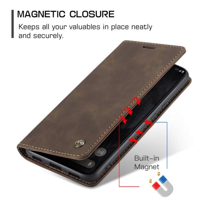 Caseme - CASEME 013 Series Google Pixel 8 Pro Fodral PU Läder Kaffe