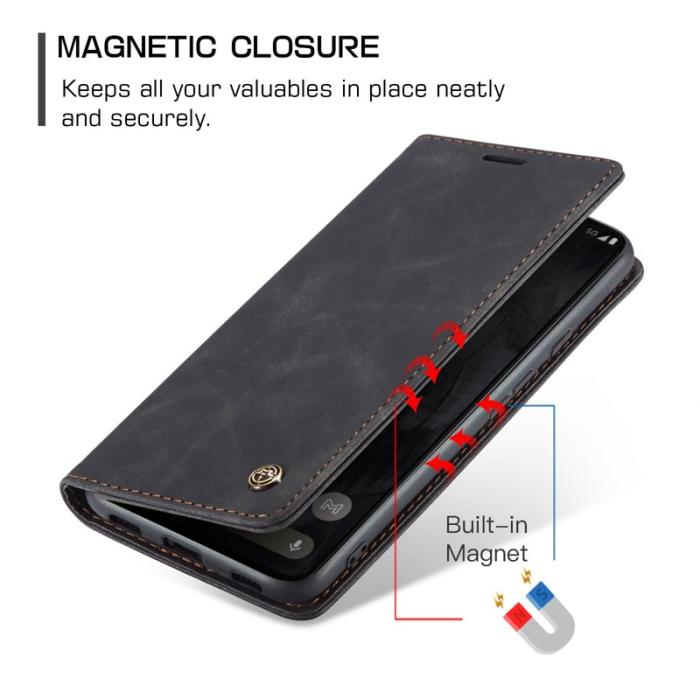 Caseme - CASEME 013 Series Google Pixel 8 Pro Fodral PU Läder Svart