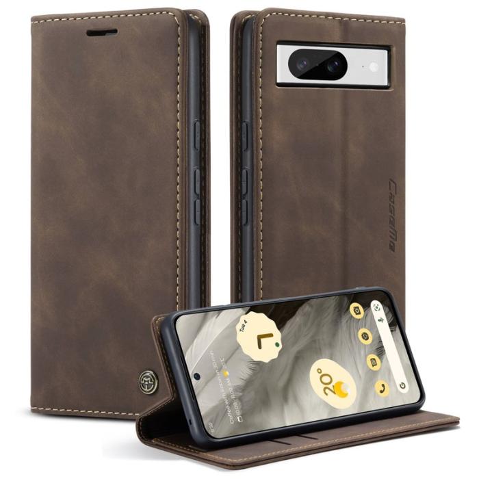 Caseme - CASEME 013 Series Google Pixel 8 Mobilskal Magnetisk KonstLäder - Brun