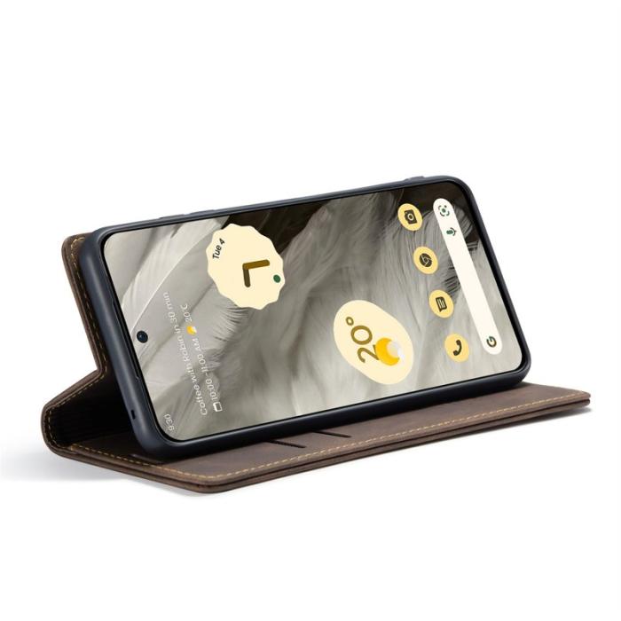 Caseme - CASEME 013 Series Google Pixel 8 Mobilskal Magnetisk KonstLäder - Brun