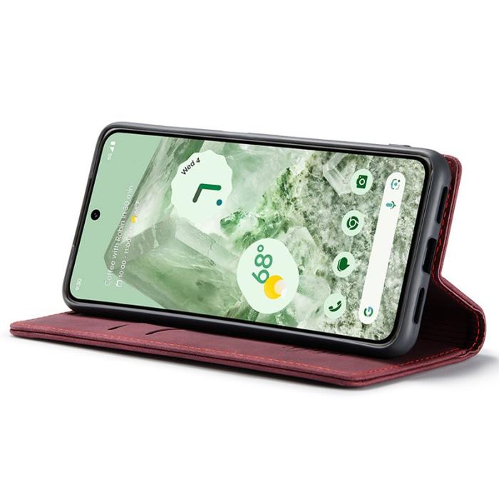 Caseme - CASEME 013 Series Google Pixel 8a Skal PU Läder Röd