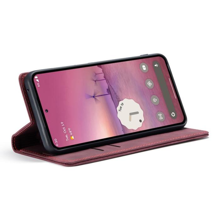 Caseme - CASEME 013 Series Google Pixel 9 Pro XL Skal Läder Röd