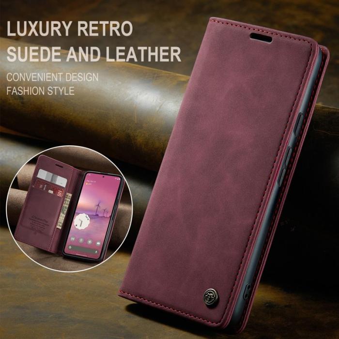 Caseme - CASEME 013 Series Google Pixel 9 Pro XL Skal Läder Röd