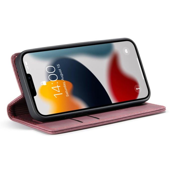 Caseme - CASEME 013 Series iPhone 13 mini Fodral Läder Röd