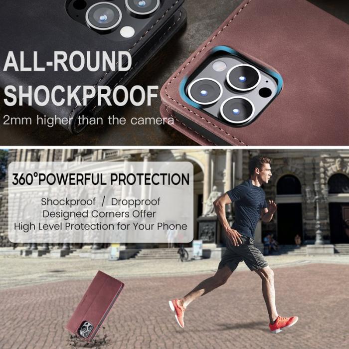 Caseme - CASEME 013 Series iPhone 16 Pro Skal med Kortfack Röd