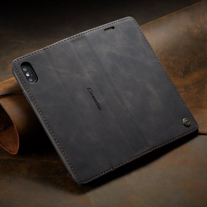 Caseme - CASEME 013 Series iPhone XS/X 5.8 tum Retro Flip Fodral - Svart