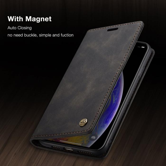 Caseme - CASEME 013 Series iPhone XS/X 5.8 tum Retro Flip Fodral - Svart