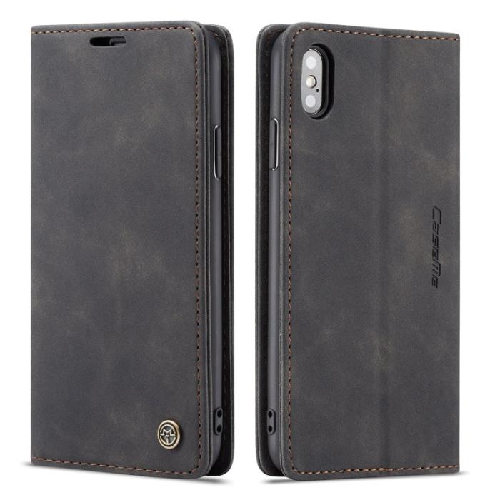 Caseme - CASEME 013 Series iPhone XS/X 5.8 tum Retro Flip Fodral - Svart