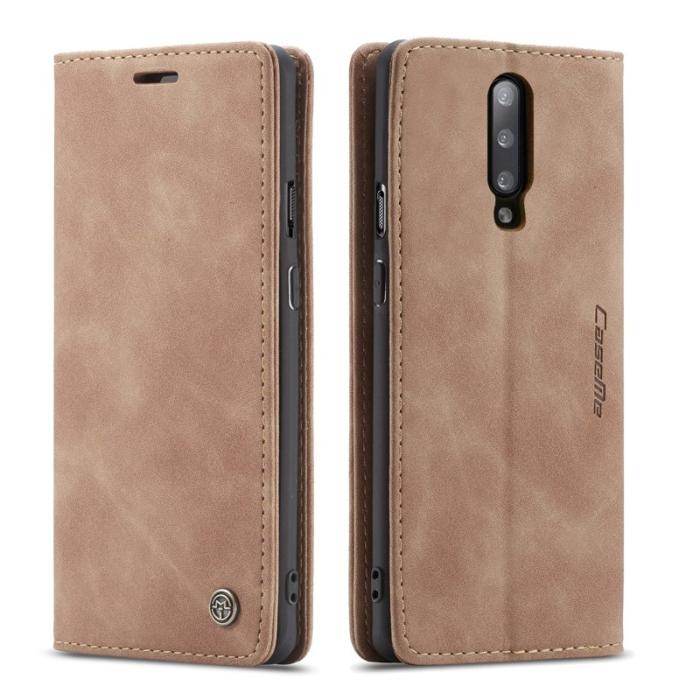Caseme - CASEME 013 Series OnePlus 7 Pro Fodral PU Läder Brun