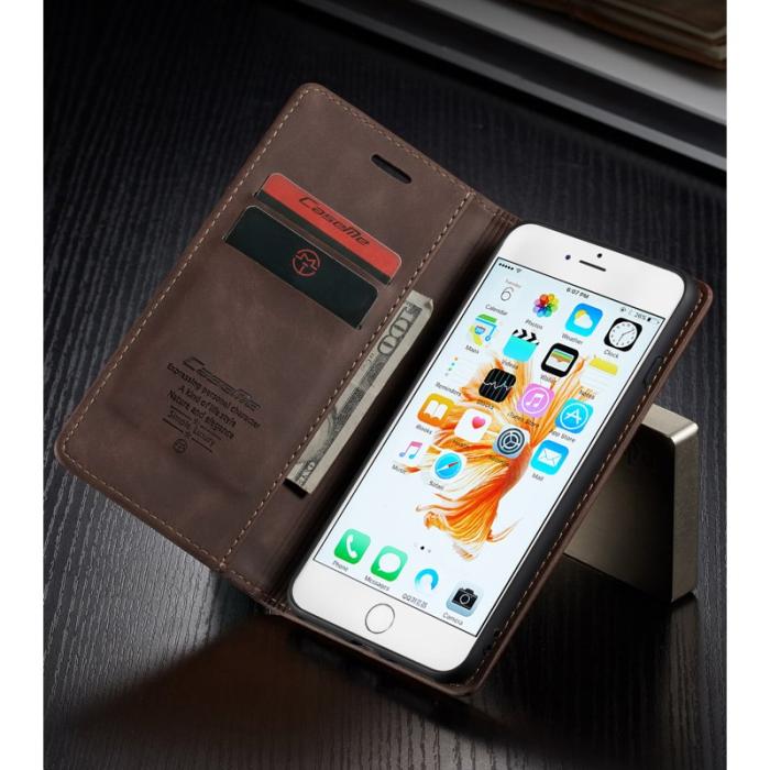 Caseme - CASEME 013 Series Plånboksfodral i PU-läder för iPhone 6s - Kaffe