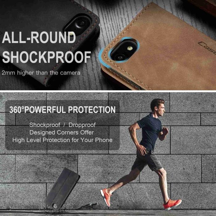 Caseme - CASEME 013 Series PU Läder Fodral för iPhone 8/7/SE 4.7 - Svart