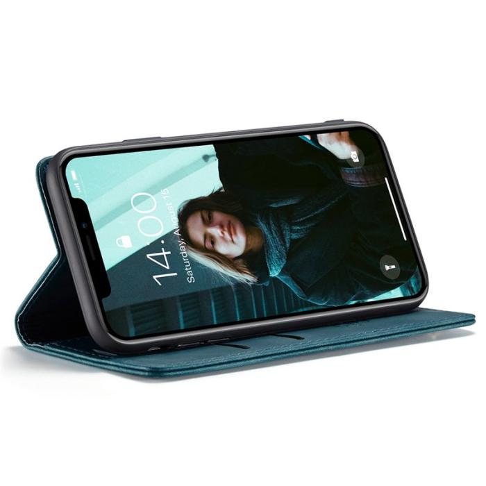 Caseme - CASEME 013 Series PU Leather Skal för iPhone XR 6.1 tum - Blå